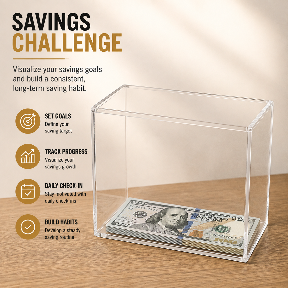 Clear Savings Challenge Box